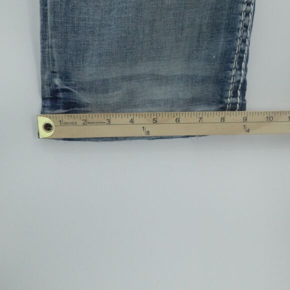 Rock Revival Jeans Men 36x29 Blue Kenn Slim Boot Western Rockabilly Distressed - Picture 6 of 14